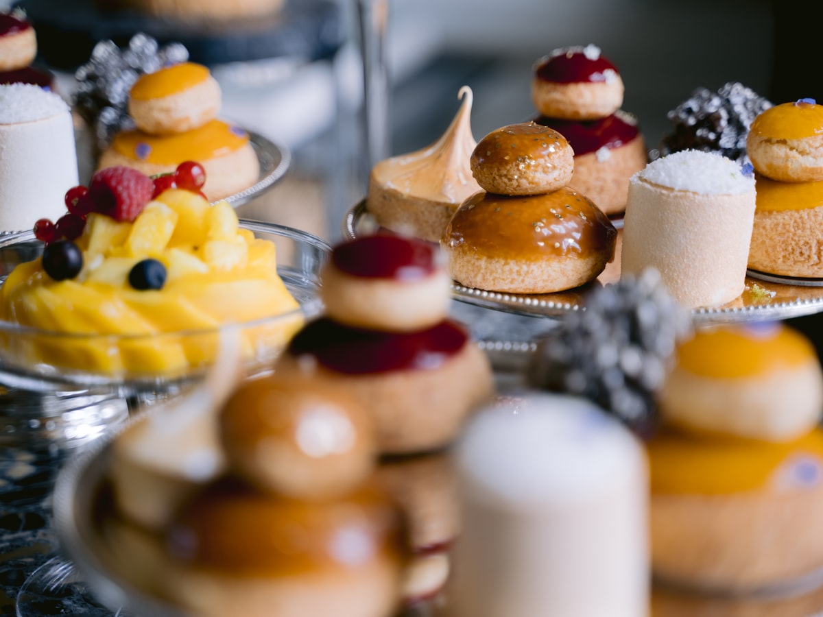 Pastries with custard filling