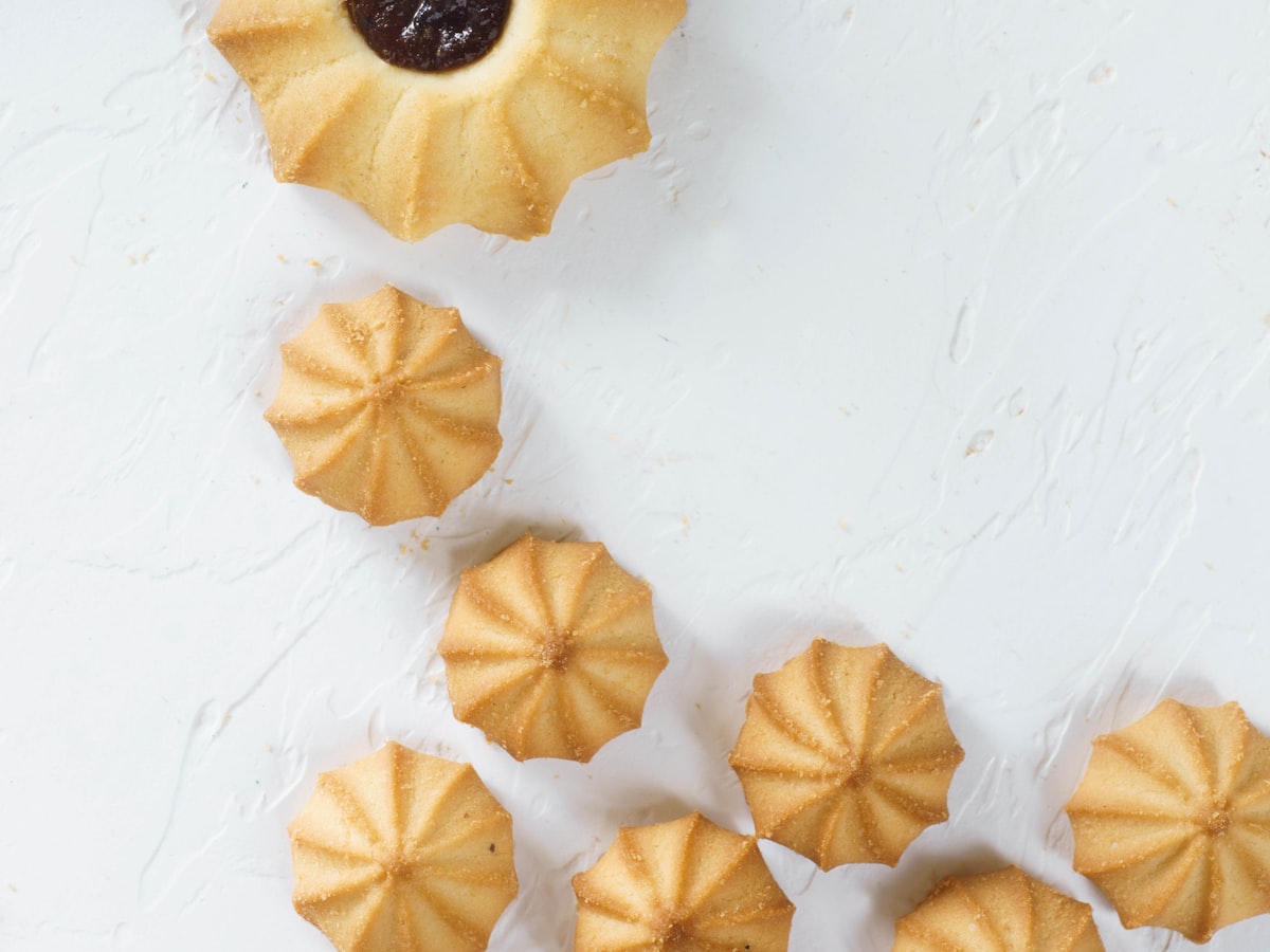 Assorted pastries on display